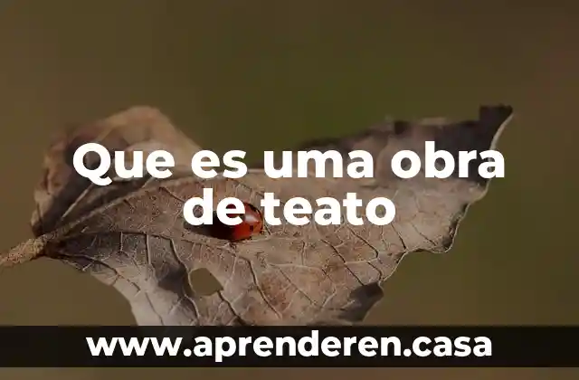 Que es necesidasd de obra sivil 8 Que es uma obra de teato