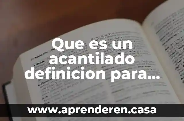Que es un acantilado definicion para niños