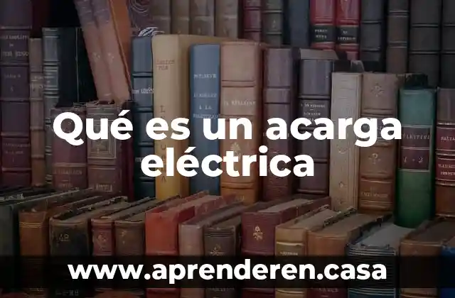 Qué es un acarga eléctrica