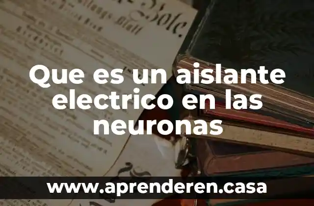 Que es un aislante electrico en las neuronas