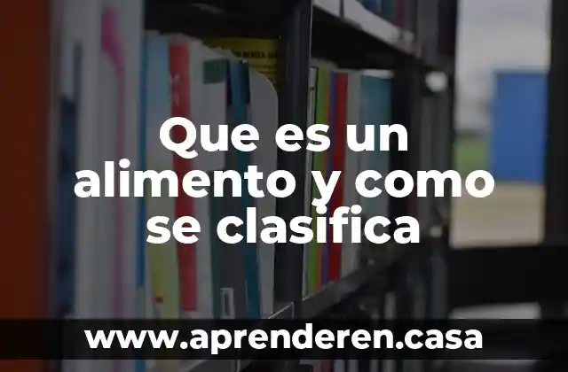 Qué es el pitufo alimento 5 Que es un alimento y como se clasifica