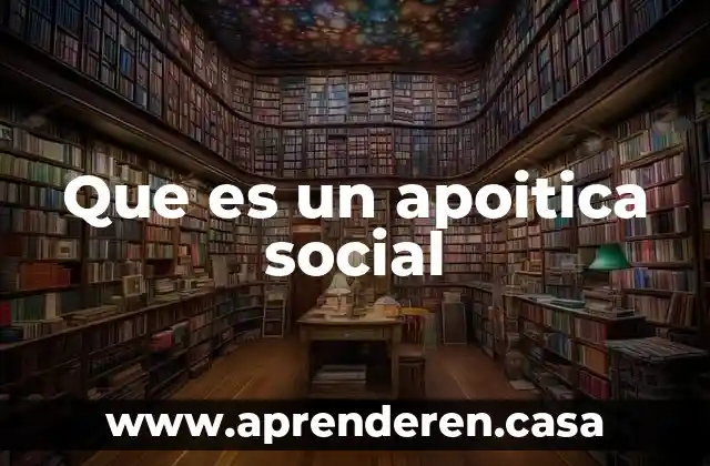 Que es un apoitica social