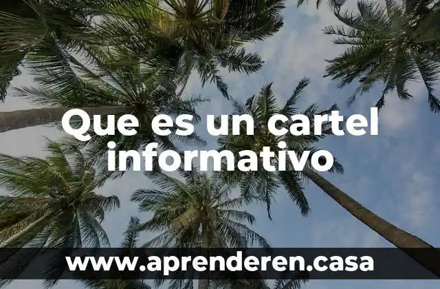 Que es un cartel informativo