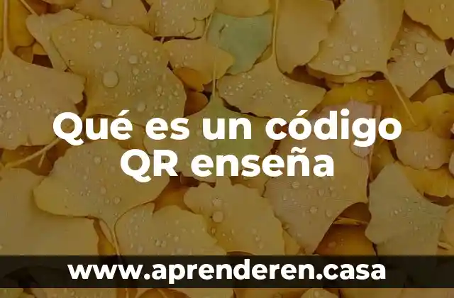 Qué es un código QR enseña