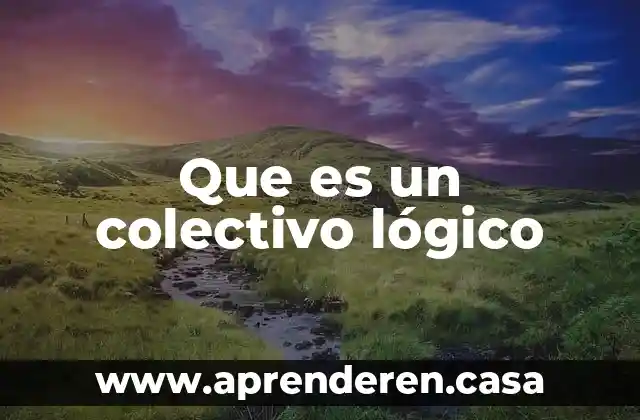 Que es un colectivo lógico