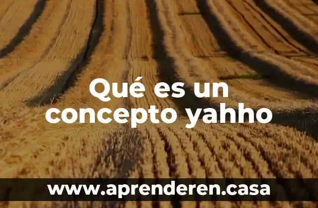 Qué es un concepto yahho