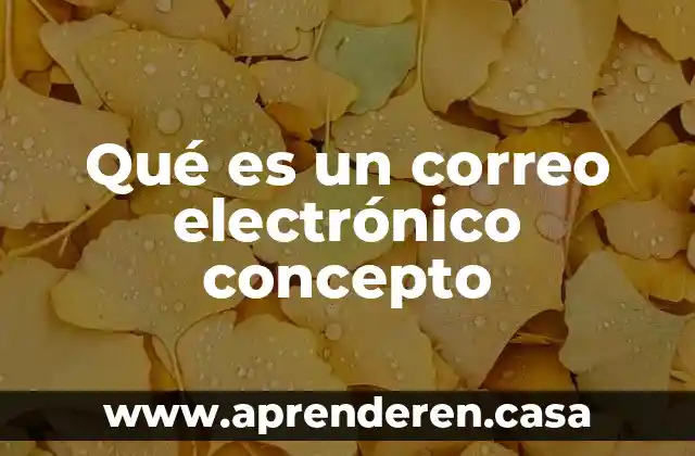 Qué es un correo electrónico concepto