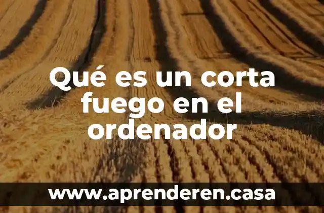 Qué es un corta fuego en el ordenador