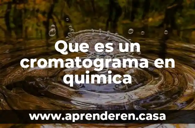 Que es un cromatograma en quimica