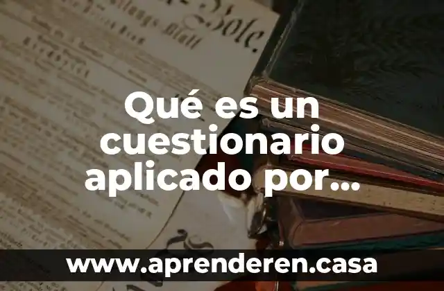 Qué es un cuestionario aplicado por correo electrónico