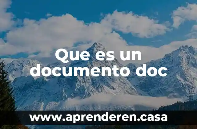 Que es un documento doc