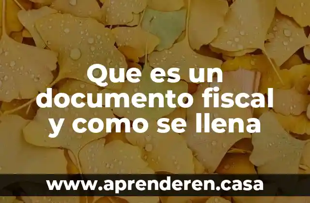 Documento acostillados que es 5 Que es un documento fiscal y como se llena