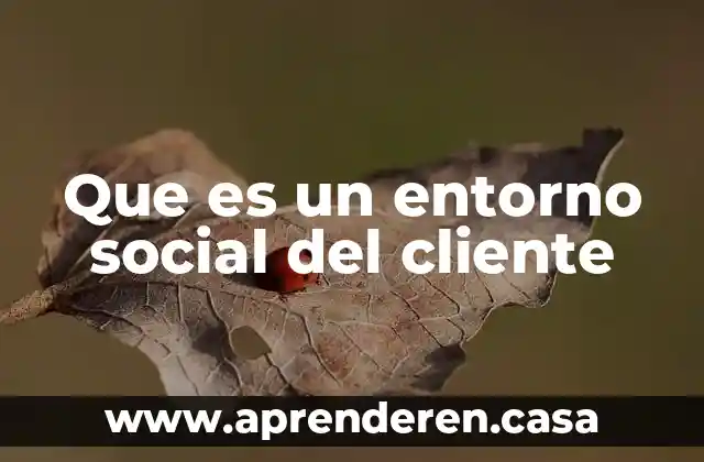 Que es un entorno social del cliente