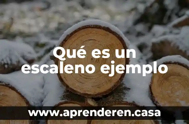 Qué es un escaleno ejemplo