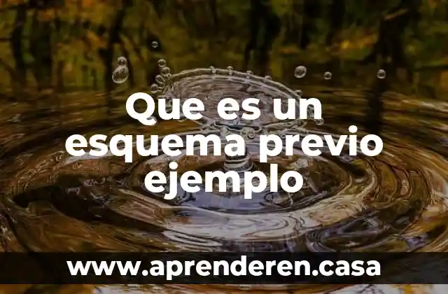 Que es el juego previo yahoo 7 Que es un esquema previo ejemplo