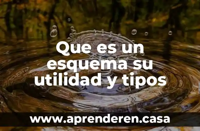 Que es un esquema su utilidad y tipos