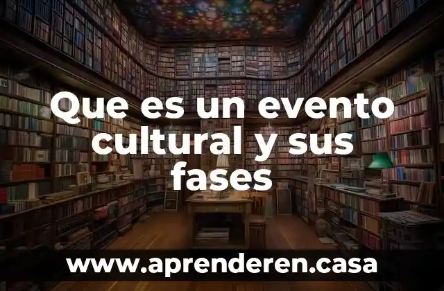 Que es evento en conceptos orientados a objetos 6 Que es un evento cultural y sus fases