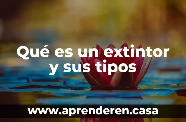 Qué es un extintor y sus tipos