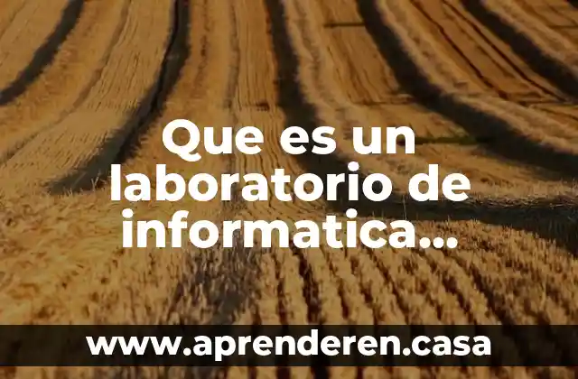 Que es un laboratorio de informatica aplicada