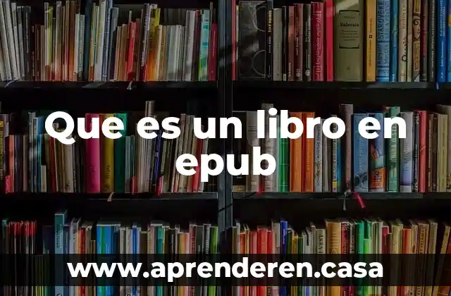 Que es un libro en epub