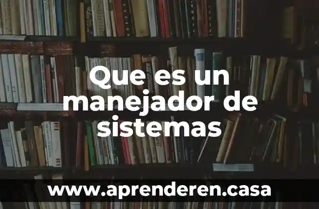 Que es un manejador de sistemas