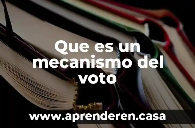 Que es un mecanismo del voto