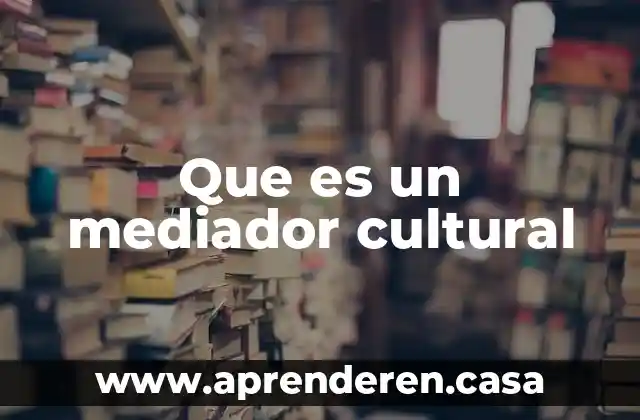 Que es un mediador cultural