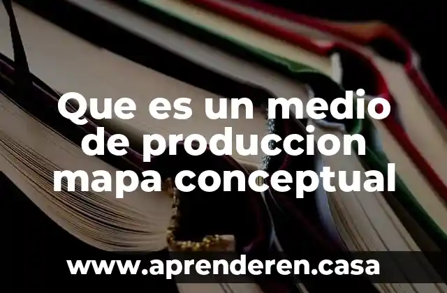 Que es un medio de produccion mapa conceptual