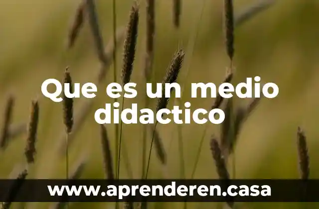Que es un medio de inconformidad 4 Que es un medio didactico