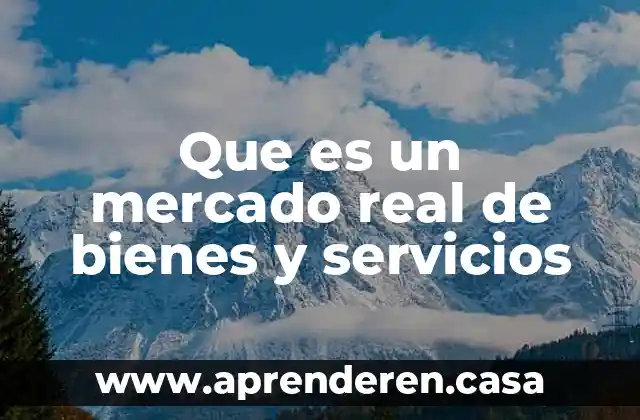 Qué es gestión sustentable de bienes y gobernanza global 6 Que es un mercado real de bienes y servicios