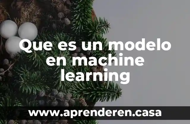 Que es un modelo en machine learning