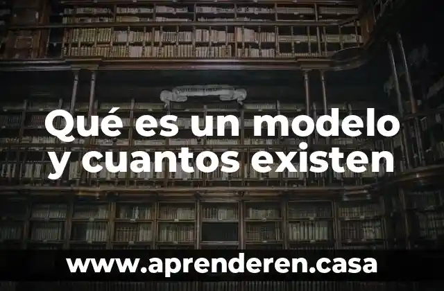 Qué es un modelo y cuantos existen