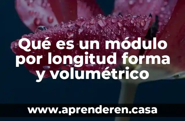 Qué es la longitud y para qué sirve 7 Qué es un módulo por longitud forma y volumétrico