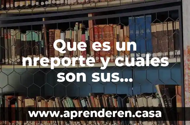 Que es un nreporte y cuales son sus caracteristicas