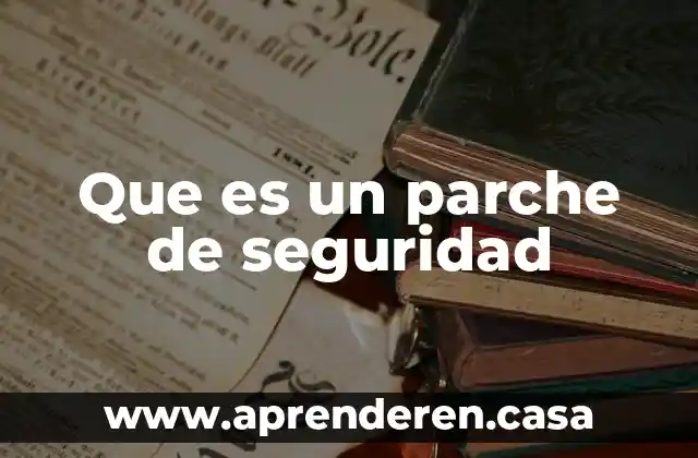 Que es peto de seguridad 3 Que es un parche de seguridad