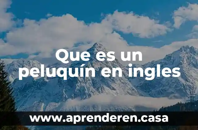 Que es un peluquín en ingles