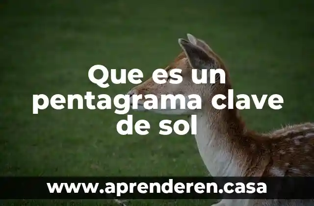 Que es un pentagrama clave de sol