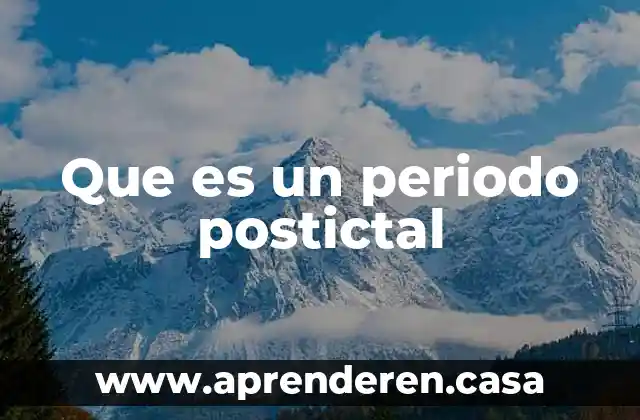 Que es un periodo postictal
