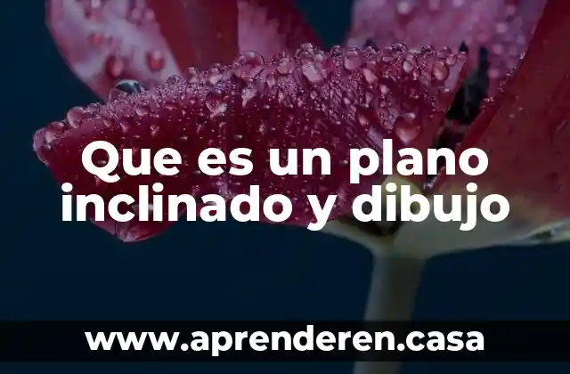 Que es un plano inclinado y dibujo
