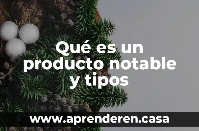 Qué es un producto notable y tipos
