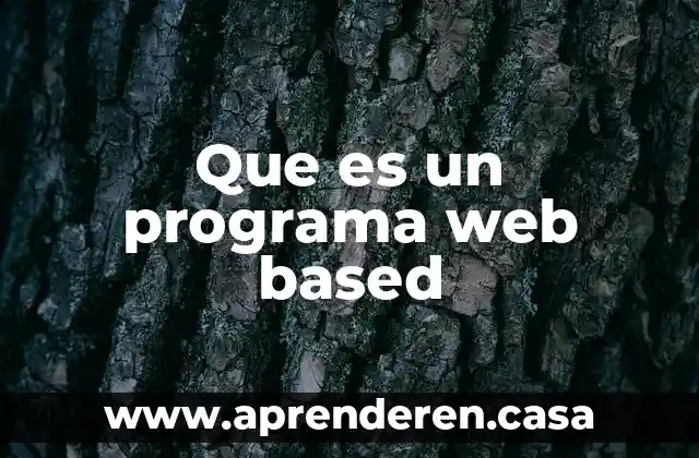 Que es un nacvegador web 6 Que es un programa web based