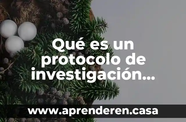Qué es un protocolo de investigación según autores