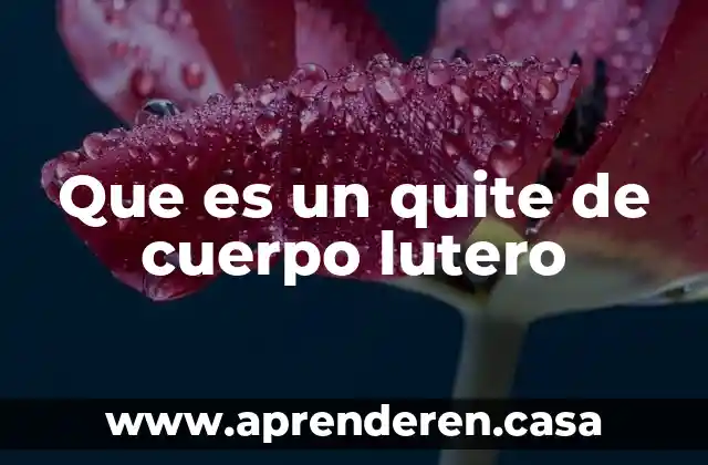 Que es un quite de cuerpo lutero