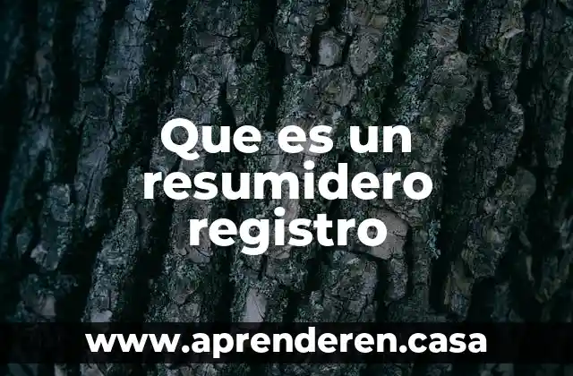 Zoning que es 7 Que es un resumidero registro