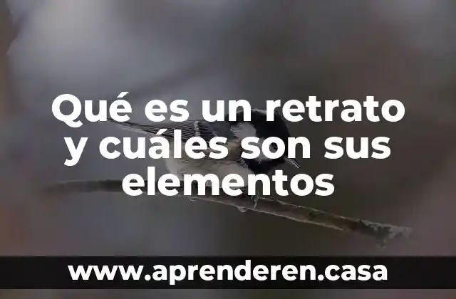 Qué es un retrato y cuáles son sus elementos