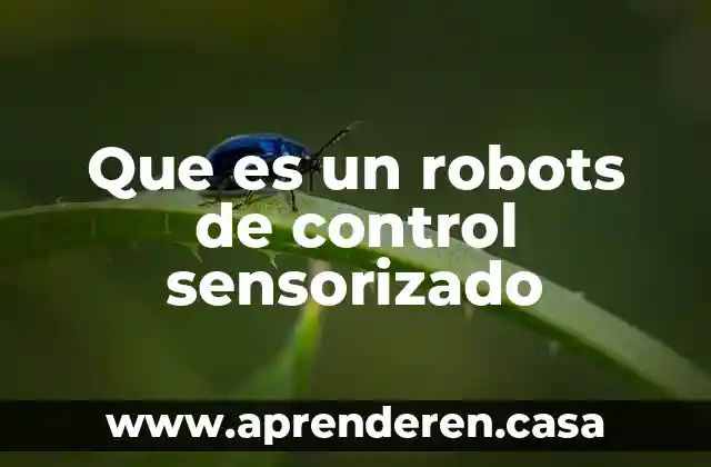 Que es un robots de control sensorizado