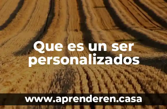 Que es un ser personalizados