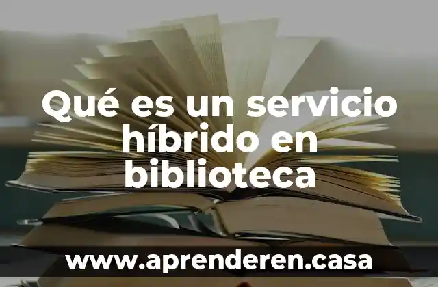 Qué es un servicio híbrido en biblioteca
