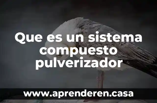 Que es un sistema compuesto pulverizador