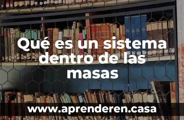 Qué es un sistema dentro de las masas